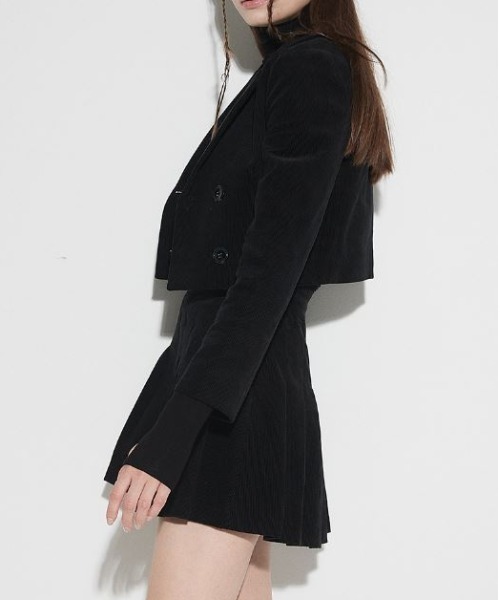 LUVISTRUE(ラヴイズトゥルー)の「OW CORDUROY SKIRT(スカート・レディース・ブラック・MEDIUM/SMALL)」の4枚目の写真