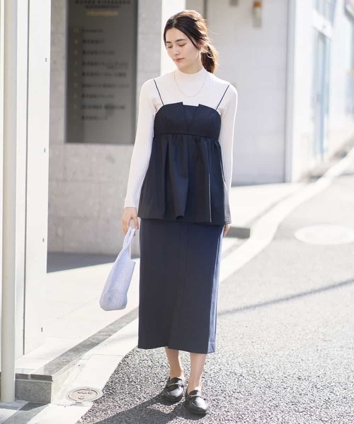 a.v.v(アーヴェヴェ)の「【2SET】ビスチェ×リブニットセット(シャツ/ブラウス・レディース・ブラック/ライトグレー・36/38/40/42/34)」の17枚目の写真