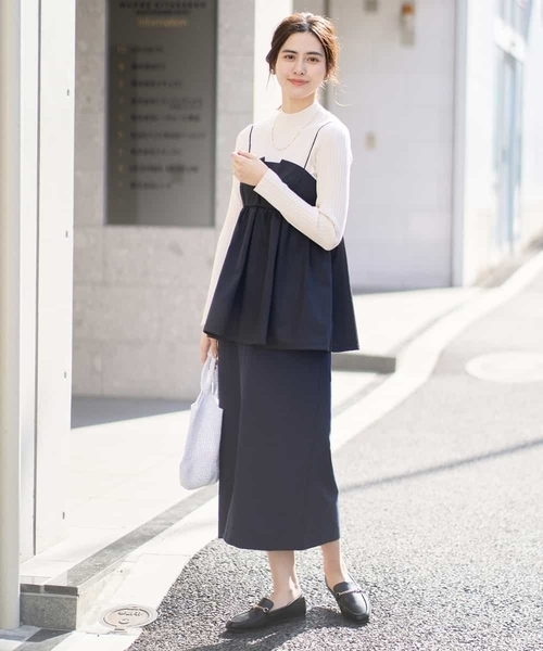 a.v.v(アーヴェヴェ)の「【2SET】ビスチェ×リブニットセット(シャツ/ブラウス・レディース・ブラック/ライトグレー・36/38/40/42/34)」の18枚目の写真