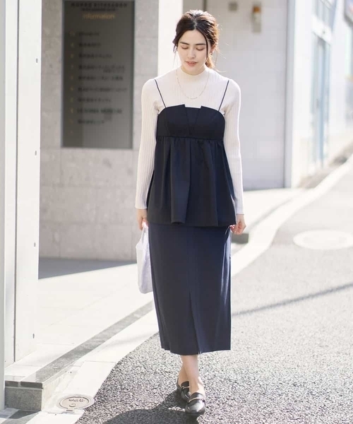 a.v.v(アーヴェヴェ)の「【2SET】ビスチェ×リブニットセット(シャツ/ブラウス・レディース・ブラック/ライトグレー・36/38/40/42/34)」の20枚目の写真