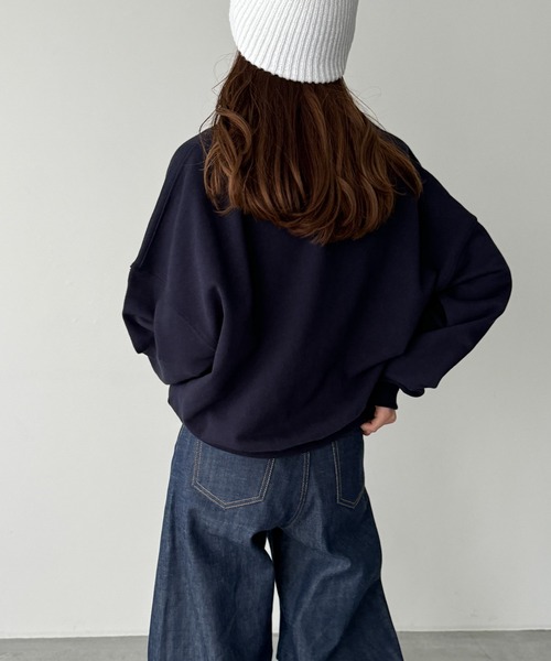 CANAL JEAN（キャナルジーン）の「El mar　UNICOL SPRINGSヴィンテージスウェット（スウェット・レディース・グレー/ネイビー/イエロー・ONE SIZE）」の8枚目の写真