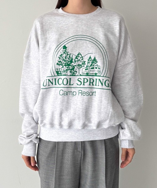 CANAL JEAN（キャナルジーン）の「El mar　UNICOL SPRINGSヴィンテージスウェット（スウェット・レディース・グレー/ネイビー/イエロー・ONE SIZE）」の10枚目の写真