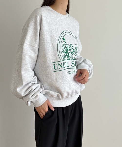 CANAL JEAN（キャナルジーン）の「El mar　UNICOL SPRINGSヴィンテージスウェット（スウェット・レディース・グレー/ネイビー/イエロー・ONE SIZE）」の18枚目の写真