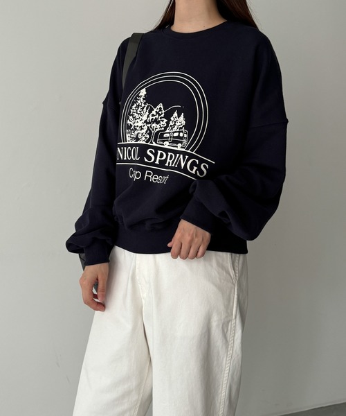 CANAL JEAN（キャナルジーン）の「El mar　UNICOL SPRINGSヴィンテージスウェット（スウェット・レディース・グレー/ネイビー/イエロー・ONE SIZE）」の21枚目の写真