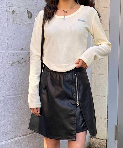 NANEA(ナネア)の「ワンポイント Uネッククロップドカットソー(Tシャツ/カットソー・レディース・アイボリー/グレー・X-LARGE/LARGE/MEDIUM/SMALL)」の18枚目の写真
