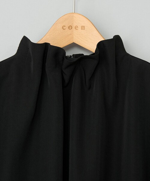 coen（コーエン）の「【RONEL】ツイルギャザーネックブラウス（シャツ/ブラウス・レディース・オフホワイト/ブラック・S/M）」の13枚目の写真