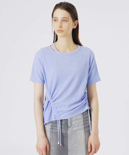 LOVELESS（ラブレス）の「ドロストカットアウトブラウス（Tシャツ/カットソー・レディース・オフホワイト/ライトイエロー/ブルー系その他2・36/34）」の3枚目の写真