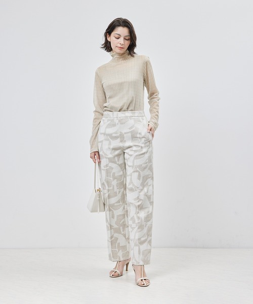 ROPE'（ロペ）の「モノグラムプリントチュールハイネック（Tシャツ/カットソー・レディース・ブラウン/ホワイト系その他5・FREE）」の3枚目の写真