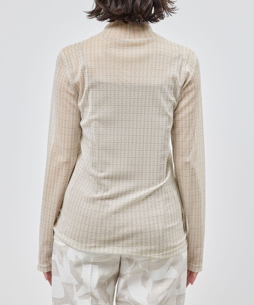 ROPE'（ロペ）の「モノグラムプリントチュールハイネック（Tシャツ/カットソー・レディース・ブラウン/ホワイト系その他5・FREE）」の10枚目の写真