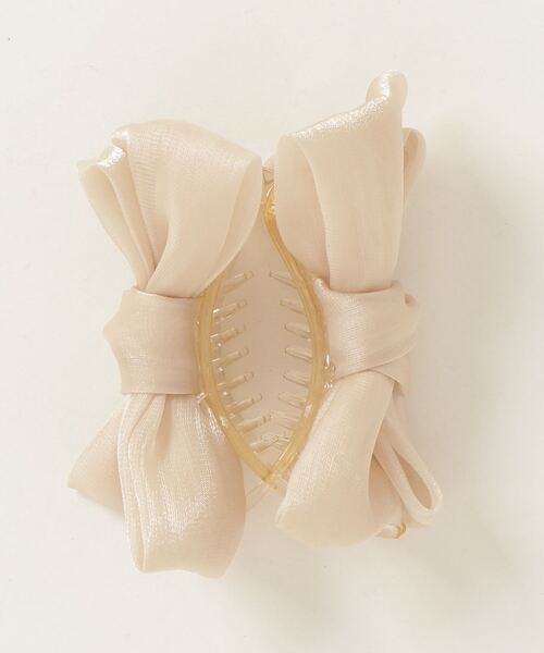 RUBY AND YOU（ルビーアンドユー）の「［select］リボンヘアクリップ（バレッタ/ヘアクリップ・レディース・ブラック/アイボリー・FREE）」の3枚目の写真