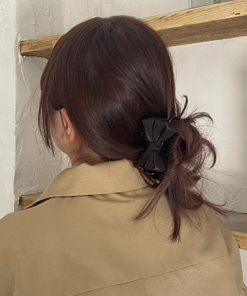 RUBY AND YOU（ルビーアンドユー）の「［select］リボンヘアクリップ（バレッタ/ヘアクリップ・レディース・ブラック/アイボリー・FREE）」の8枚目の写真