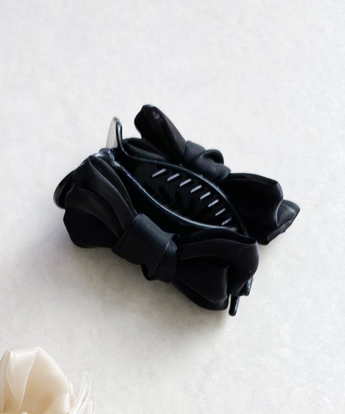 RUBY AND YOU（ルビーアンドユー）の「［select］リボンヘアクリップ（バレッタ/ヘアクリップ・レディース・ブラック/アイボリー・FREE）」の9枚目の写真