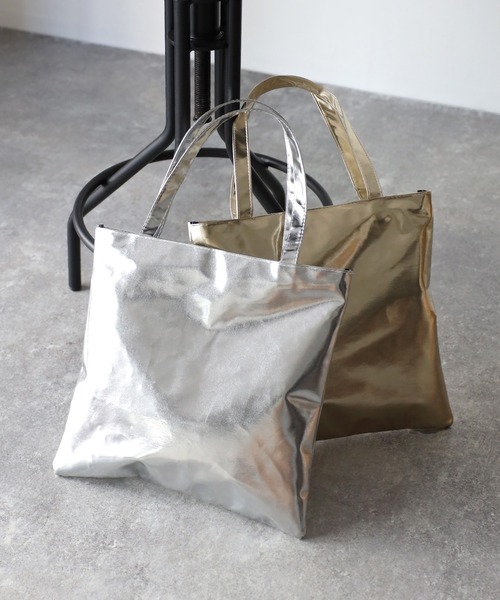 Riberry（リベリー）の「メタリックトートバッグ（トートバッグ・レディース・シルバー/ブルー/グリーン/オレンジ/ゴールド・FREE）」の4枚目の写真