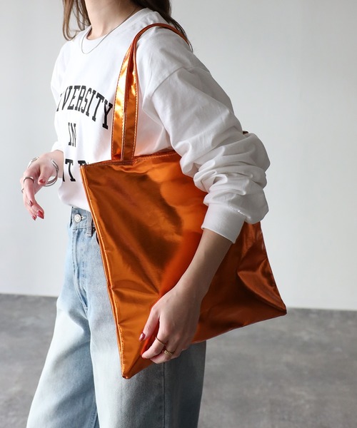 Riberry（リベリー）の「メタリックトートバッグ（トートバッグ・レディース・シルバー/ブルー/グリーン/オレンジ/ゴールド・FREE）」の14枚目の写真