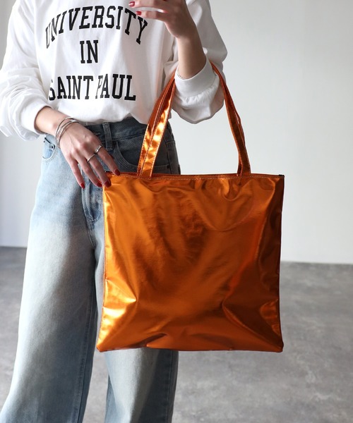 Riberry（リベリー）の「メタリックトートバッグ（トートバッグ・レディース・シルバー/ブルー/グリーン/オレンジ/ゴールド・FREE）」の15枚目の写真