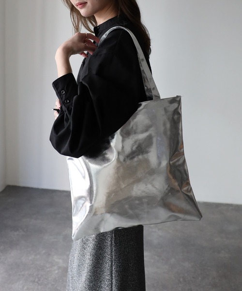 Riberry（リベリー）の「メタリックトートバッグ（トートバッグ・レディース・シルバー/ブルー/グリーン/オレンジ/ゴールド・FREE）」の10枚目の写真