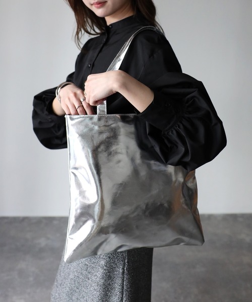 Riberry（リベリー）の「メタリックトートバッグ（トートバッグ・レディース・シルバー/ブルー/グリーン/オレンジ/ゴールド・FREE）」の11枚目の写真