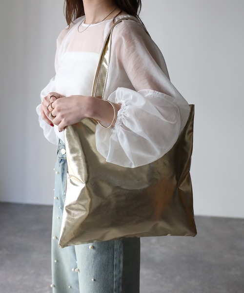 Riberry（リベリー）の「メタリックトートバッグ（トートバッグ・レディース・シルバー/ブルー/グリーン/オレンジ/ゴールド・FREE）」の7枚目の写真