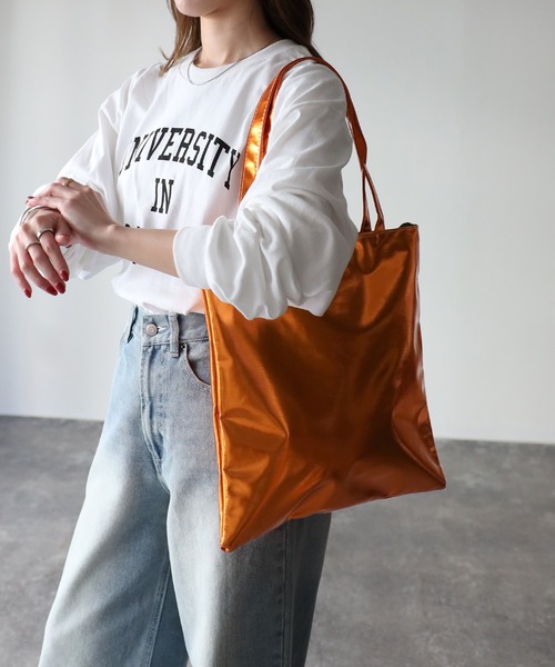 Riberry（リベリー）の「メタリックトートバッグ（トートバッグ・レディース・シルバー/ブルー/グリーン/オレンジ/ゴールド・FREE）」の13枚目の写真