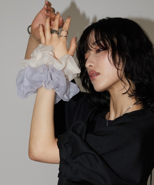 セール】オーガンジーBIGシュシュ/カフス（シュシュ）｜Aunt Marie's