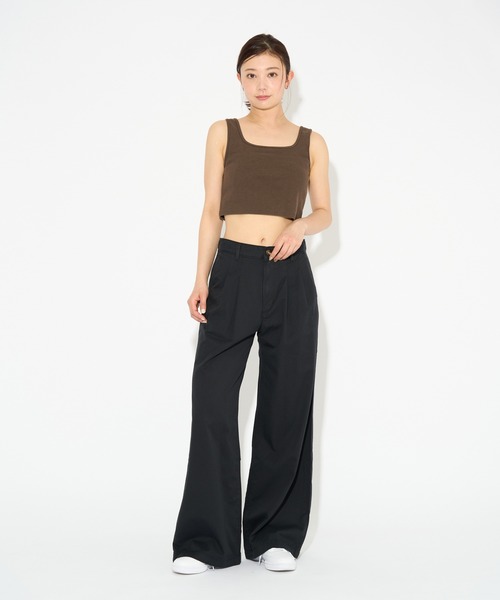 PLEATED TROUSERS L ブラック トラウザー リーバイス LEVI'S PLEATED WIDELEG トラウザー ブラック CAVIAR