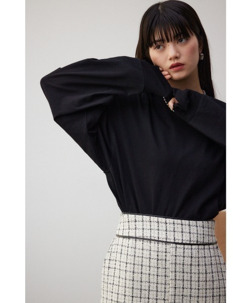 AZUL by moussy（アズールバイマウジー）の「スリーブタックロンT（Tシャツ/カットソー・レディース・ホワイト/ブルー/ブラック・FREE）」の22枚目の写真