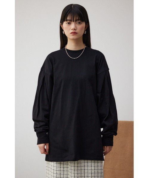 AZUL by moussy（アズールバイマウジー）の「スリーブタックロンT（Tシャツ/カットソー・レディース・ホワイト/ブルー/ブラック・FREE）」の19枚目の写真