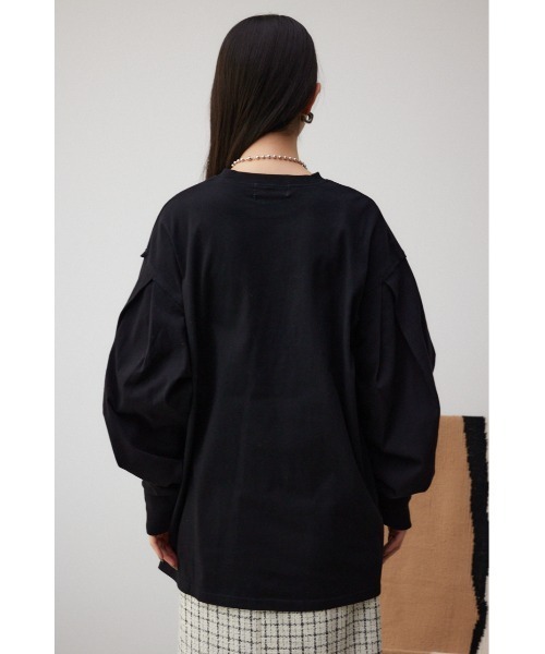 AZUL by moussy（アズールバイマウジー）の「スリーブタックロンT（Tシャツ/カットソー・レディース・ホワイト/ブルー/ブラック・FREE）」の17枚目の写真