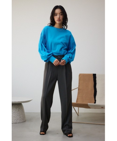 AZUL by moussy（アズールバイマウジー）の「スリーブタックロンT（Tシャツ/カットソー・レディース・ホワイト/ブルー/ブラック・FREE）」の10枚目の写真