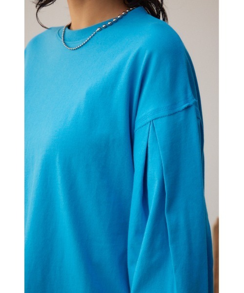 AZUL by moussy（アズールバイマウジー）の「スリーブタックロンT（Tシャツ/カットソー・レディース・ホワイト/ブルー/ブラック・FREE）」の6枚目の写真