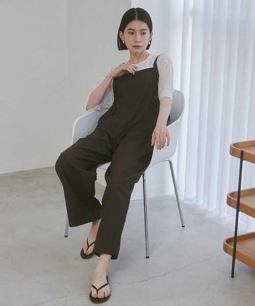 hunch(ハンチ)の「【WEB限定/別注】シアー 半袖Tシャツ(Tシャツ/カットソー・レディース・ブラック/ダークオリーブ/ホワイト・FREE)」の21枚目の写真