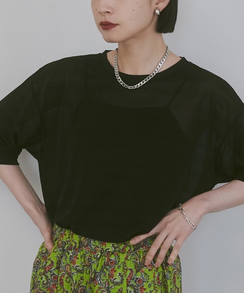 もなーち セール】【WEB限定/別注】シアー 半袖Tシャツ（Tシャツ