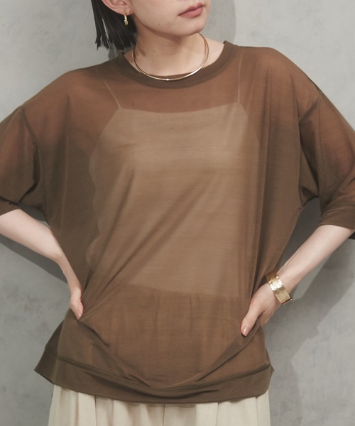 もなーち セール】【WEB限定/別注】シアー 半袖Tシャツ（Tシャツ