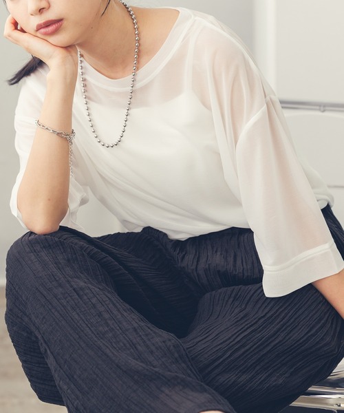 【希少！！】 セール】【WEB限定/別注】シアー 半袖Tシャツ（Tシャツ トップス