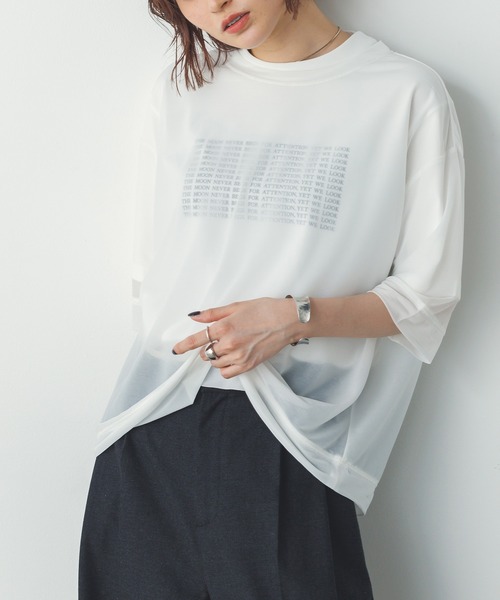 もなーち セール】【WEB限定/別注】シアー 半袖Tシャツ（Tシャツ