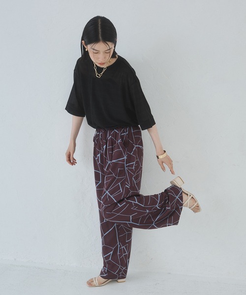 hunch(ハンチ)の「【WEB限定/別注】シアー 半袖Tシャツ(Tシャツ/カットソー・レディース・ブラック/ダークオリーブ/ホワイト・FREE)」の20枚目の写真