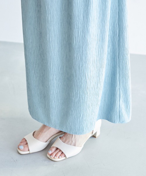 ROPE' PICNIC（ロペピクニック）の「イレギュラープリーツ微光沢スカート（スカート・レディース・ブラック/ベージュ系その他/サックスブルー・38/36）」の10枚目の写真