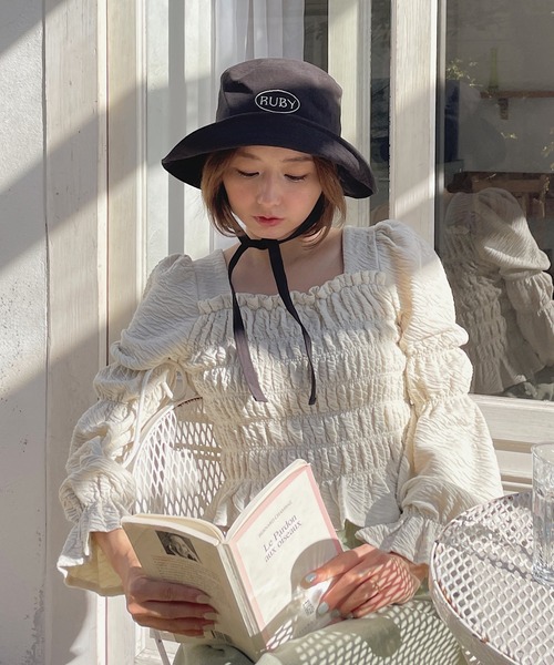 RUBY AND YOU(ルビーアンドユー)の「ジャガードシャーリングカットソー(Tシャツ/カットソー・レディース・ピンク系その他/アイボリー系・FREE)」の11枚目の写真