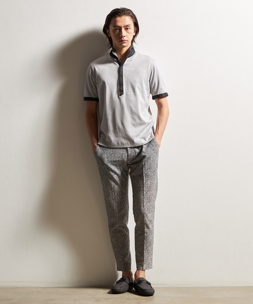 HIDEAWAYS NICOLE(ハイダウェイニコル)の「バーズアイシルケットイタリアンカラーポロシャツ(ポロシャツ・メンズ・ネイビー/ホワイト×ブラック/ブラック×ホワイト・XX-LARGE/X-LARGE/LARGE/MEDIUM)」の20枚目の写真