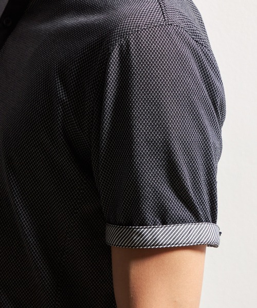 HIDEAWAYS NICOLE(ハイダウェイニコル)の「バーズアイシルケットイタリアンカラーポロシャツ(ポロシャツ・メンズ・ネイビー/ホワイト×ブラック/ブラック×ホワイト・XX-LARGE/X-LARGE/LARGE/MEDIUM)」の17枚目の写真