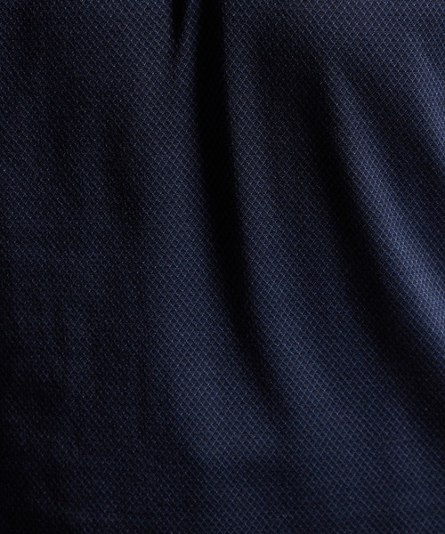 HIDEAWAYS NICOLE(ハイダウェイニコル)の「バーズアイシルケットイタリアンカラーポロシャツ(ポロシャツ・メンズ・ネイビー/ホワイト×ブラック/ブラック×ホワイト・XX-LARGE/X-LARGE/LARGE/MEDIUM)」の4枚目の写真