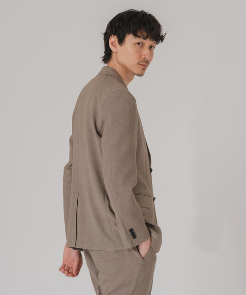 EDIFICE（エディフィス）の「”吸汗＆速乾機能”EVALET メッシュ 2ボタン ジャケット【セットアップ着用可】（テーラードジャケット・メンズ・ベージュ/ネイビー・LARGE/X-LARGE/MEDIUM/SMALL）」の18枚目の写真