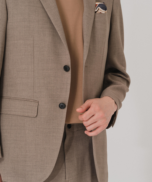 EDIFICE（エディフィス）の「”吸汗＆速乾機能”EVALET メッシュ 2ボタン ジャケット【セットアップ着用可】（テーラードジャケット・メンズ・ベージュ/ネイビー・LARGE/X-LARGE/MEDIUM/SMALL）」の21枚目の写真