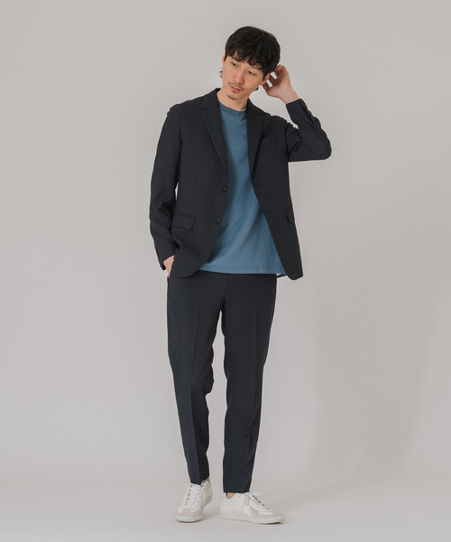 EDIFICE（エディフィス）の「”吸汗＆速乾機能”EVALET メッシュ 2ボタン ジャケット【セットアップ着用可】（テーラードジャケット・メンズ・ベージュ/ネイビー・LARGE/X-LARGE/MEDIUM/SMALL）」の11枚目の写真