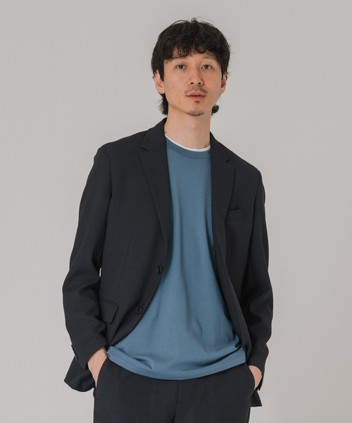 EDIFICE（エディフィス）の「”吸汗＆速乾機能”EVALET メッシュ 2ボタン ジャケット【セットアップ着用可】（テーラードジャケット・メンズ・ベージュ/ネイビー・LARGE/X-LARGE/MEDIUM/SMALL）」の15枚目の写真