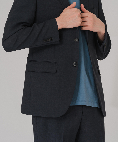 EDIFICE（エディフィス）の「”吸汗＆速乾機能”EVALET メッシュ 2ボタン ジャケット【セットアップ着用可】（テーラードジャケット・メンズ・ベージュ/ネイビー・LARGE/X-LARGE/MEDIUM/SMALL）」の4枚目の写真