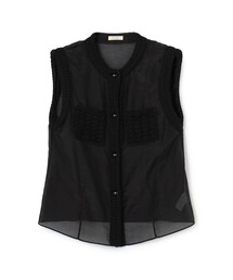 DES PRES | コットンシルクローン スリーブレスブラウス(シャツ/ブラウス)