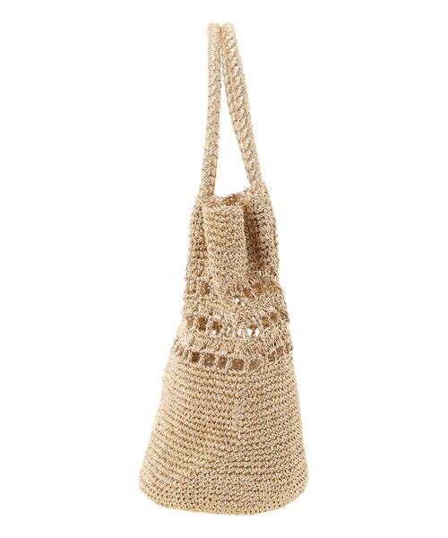 Samansa Mos2（サマンサ モスモス）の「メタリックトートバッグ（ハンドバッグ・レディース・シルバー/ゴールド・F）」の12枚目の写真