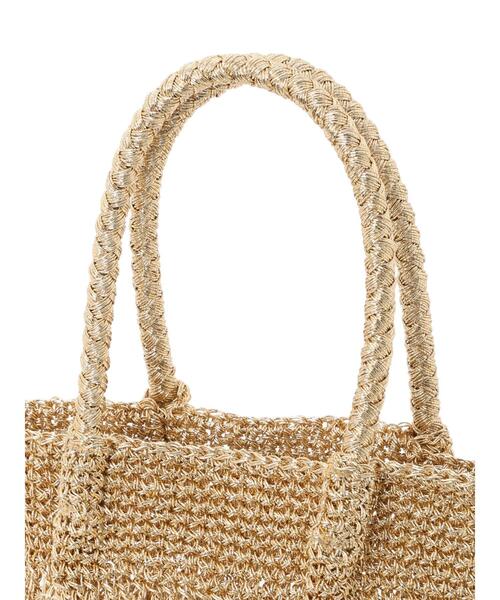 Samansa Mos2（サマンサ モスモス）の「メタリックトートバッグ（ハンドバッグ・レディース・シルバー/ゴールド・F）」の13枚目の写真