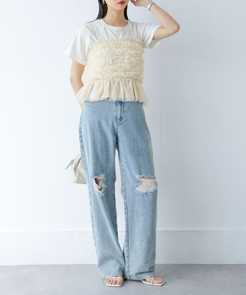 Chillfar（チルファー）の「チュールキャミソール（キャミソール・レディース・ブラック/グレー/ホワイト・FREE）」の11枚目の写真